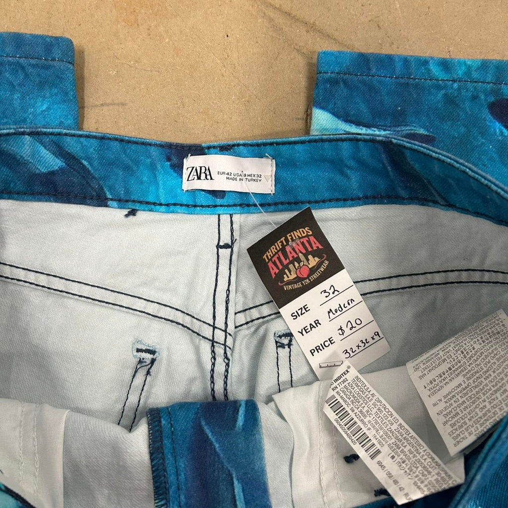 Zara Blue Fish Jeans – Size 32x32, Great Condition