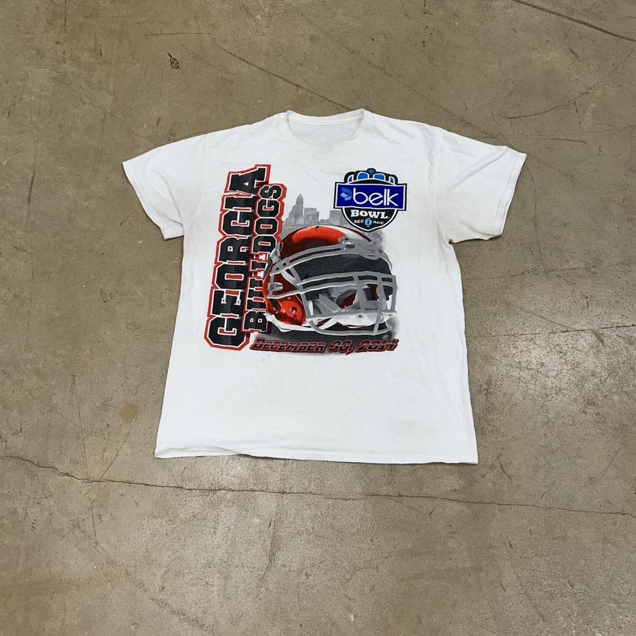 UGA Bulldogs 2014 Belk Bowl Shirt – Size M, Okay Condition, Stains Shown