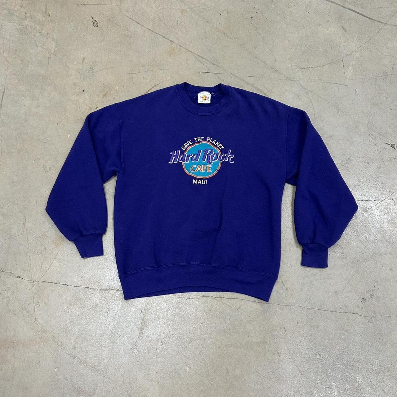 Vintage Purple Hard Rock Maui Crewneck – Size L, Great Condition