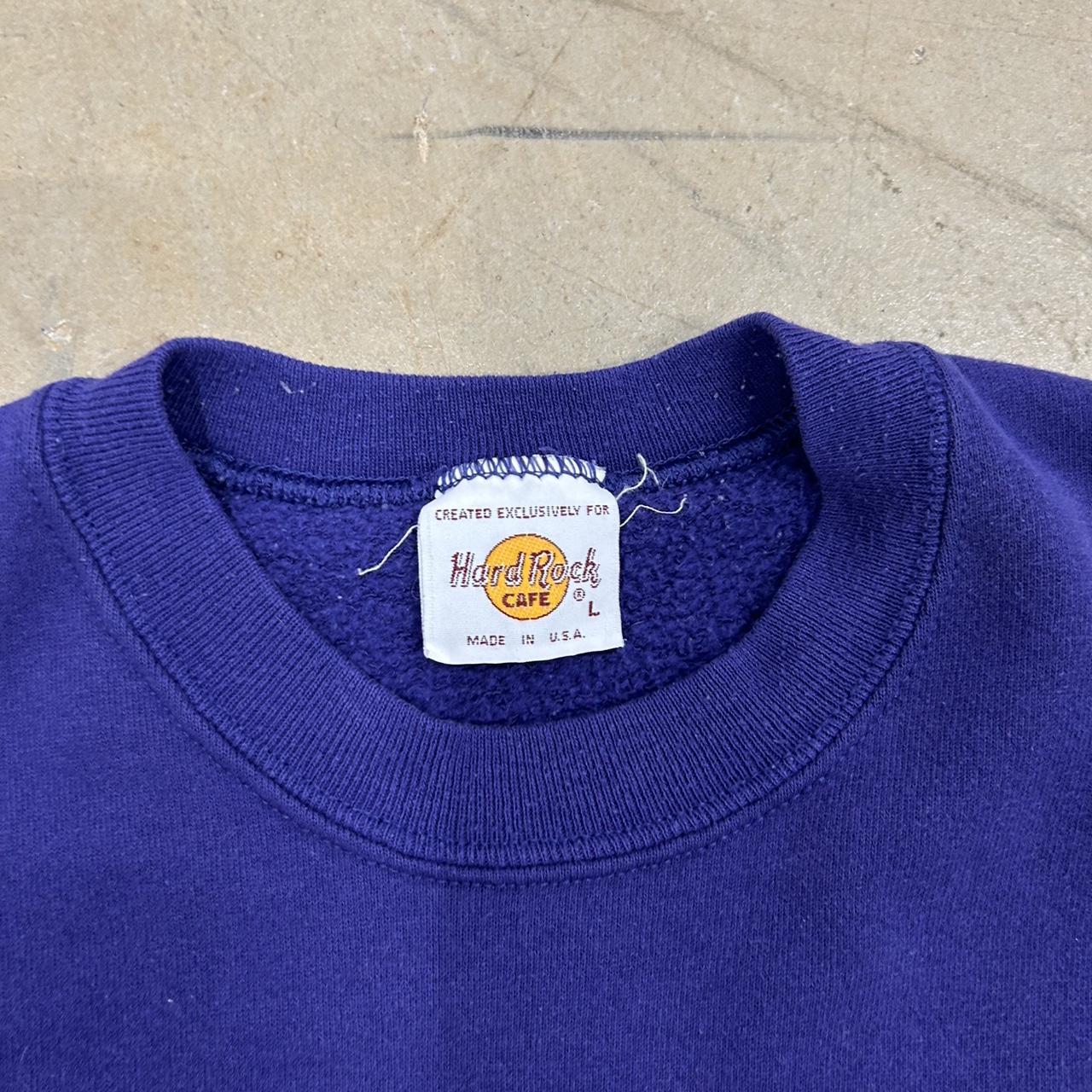 Vintage Purple Hard Rock Maui Crewneck – Size L, Great Condition