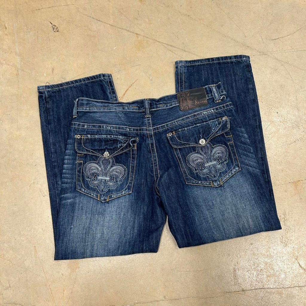 Y2K Akices Baggy Saint Jeans – Size 38 x 30, Good Condition