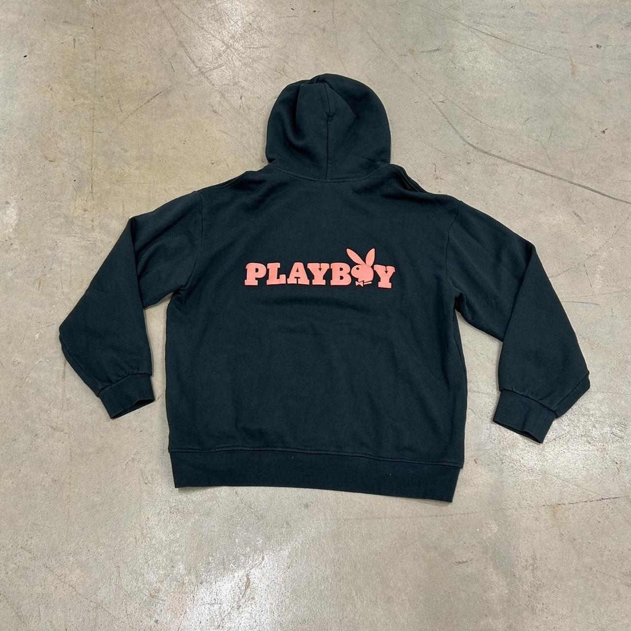 Pacsun x Playboy Dark Green Hoodie – Size M, Good Condition, Stain Shown