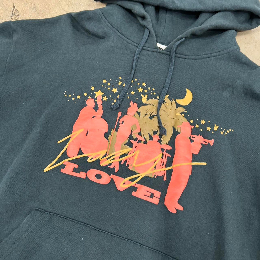 Pacsun x Playboy Dark Green Hoodie – Size M, Good Condition, Stain Shown