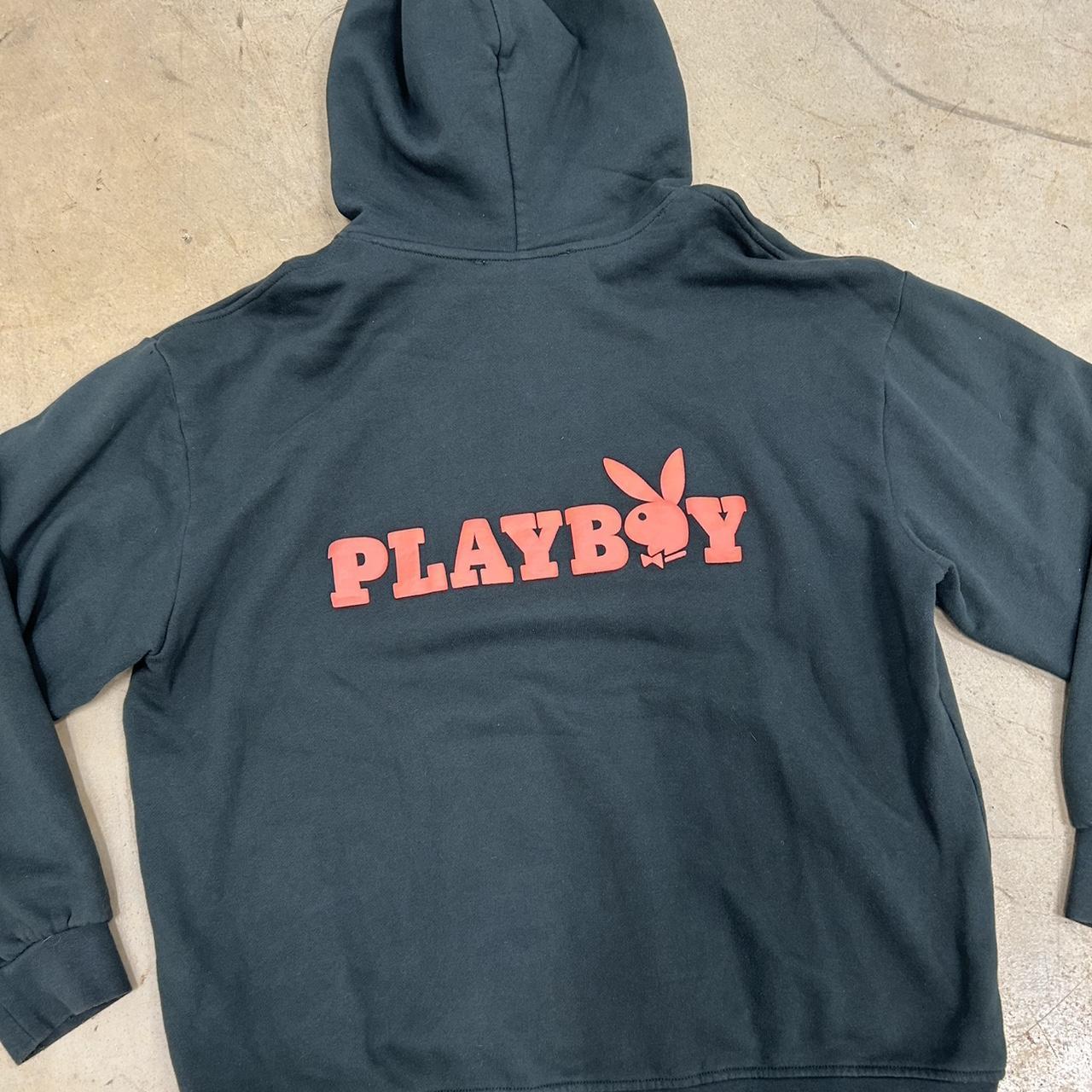 Pacsun x Playboy Dark Green Hoodie – Size M, Good Condition, Stain Shown