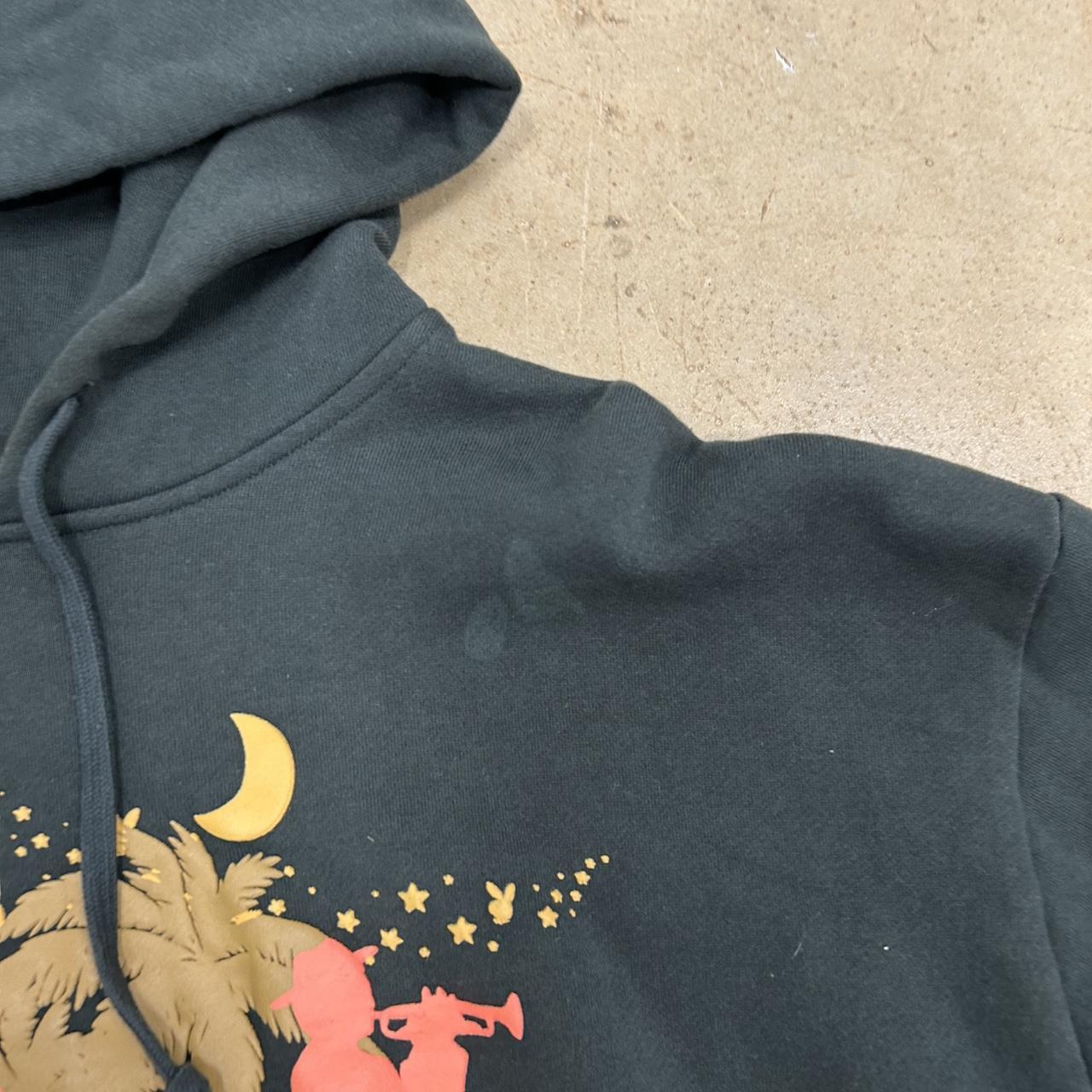 Pacsun x Playboy Dark Green Hoodie – Size M, Good Condition, Stain Shown